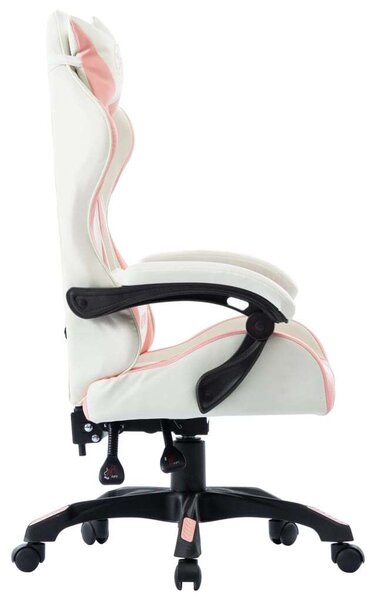 Gamer szék - Rózsaszín-Fehér Gamer szék - Ergonomikus