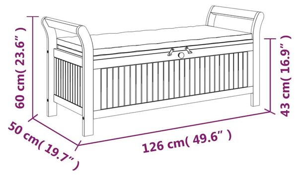 Akácfa Kert Tárolópad - 126cm