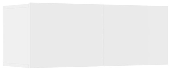 Modern Falra Szerelhető TV Szekrény Szett - 4 db - Fehér - 80x30x30 cm