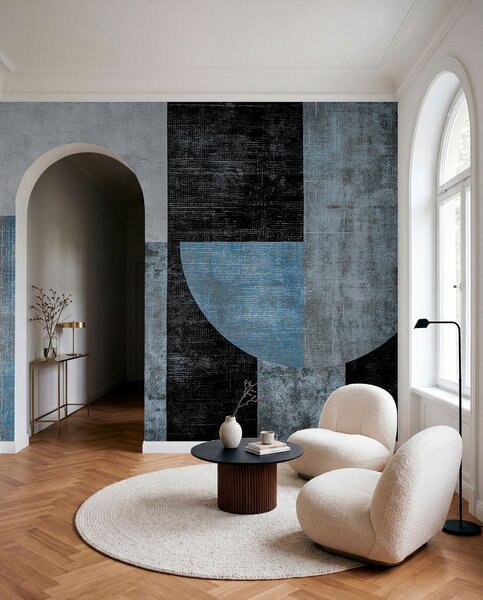Fotótapéta Modern texturált absztrakció fekete és kék színben, Fotótapéta design, w07878v1 : Uwalls.hu