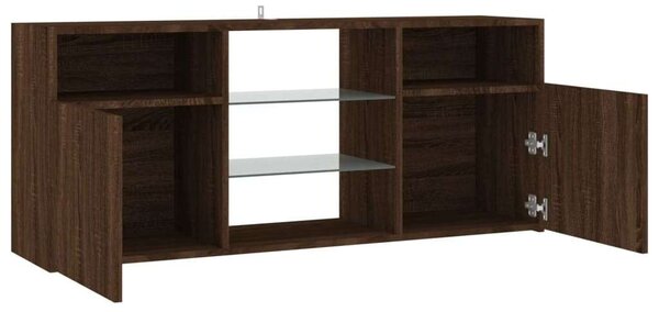 Modern LED TV Szekrény - Barna Tölgy - 120x30x50 cm