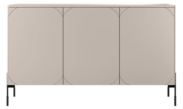 Sonatia komód 150 cm háromajtós - kasmír / fekete lábak
