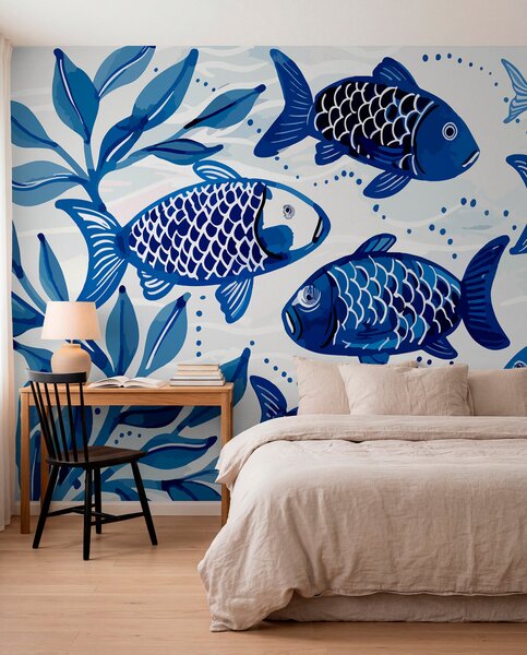 Fotótapéta Kék hal, Tenger és óceán fotótapéta, w01062 : Uwalls.hu