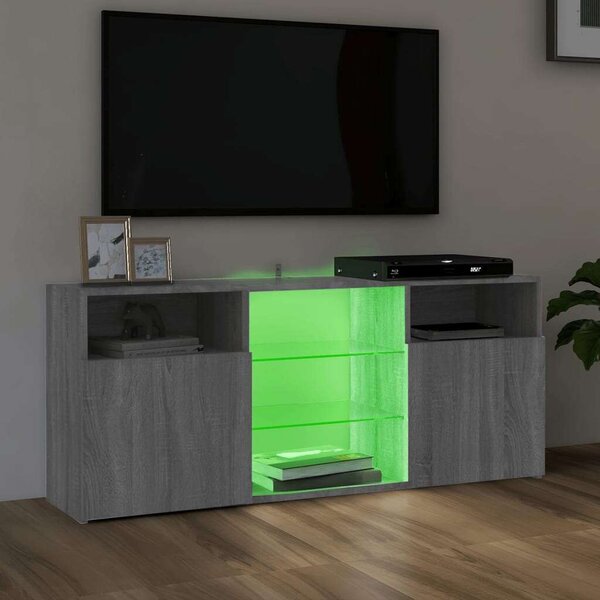 Sonoma Szürke LED TV Szekrény - 120x30x50 cm