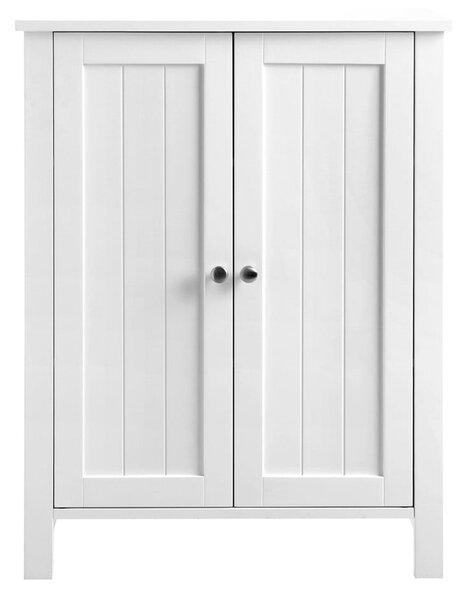 Fehér fürdőszoba szekrény fiókkal és ajtóval, szélesség 60 cm - Songmics