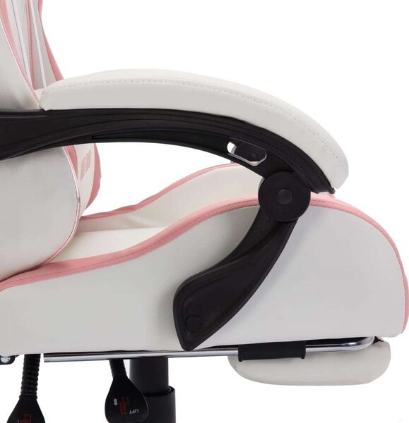 Xtreme Racing Gamer Szék - Rózsaszín-Fehér - RGB LED