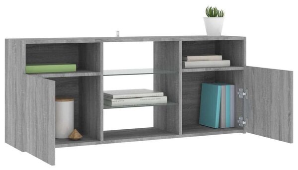 Sonoma Szürke LED TV Szekrény - 120x30x50 cm