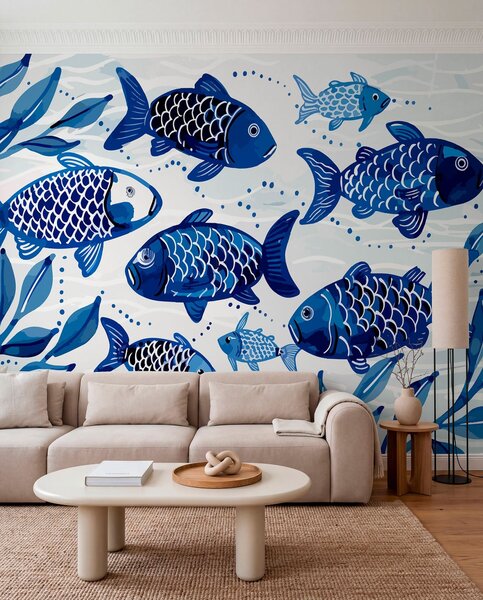 Fotótapéta Kék hal, Tenger és óceán fotótapéta, w01062 : Uwalls.hu