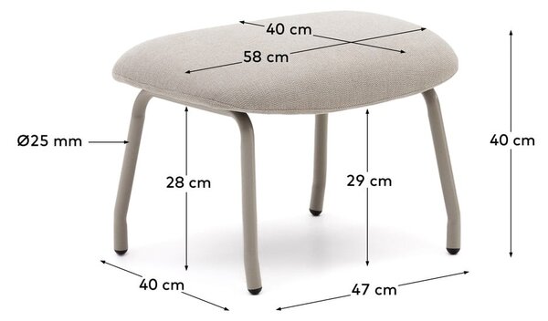 Bézs puff Belina – Kave Home