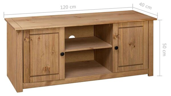 Panama Tömör Fenyőfa TV Szekrény - 120x40x50 cm