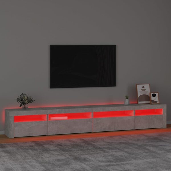 VidaXL LED TV Szekrény - Beton Szürke - 270cm