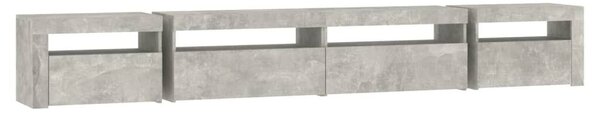 VidaXL LED TV Szekrény - Beton Szürke - 270cm