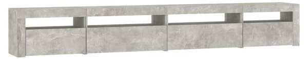 VidaXL LED TV Szekrény - Beton Szürke - 270cm