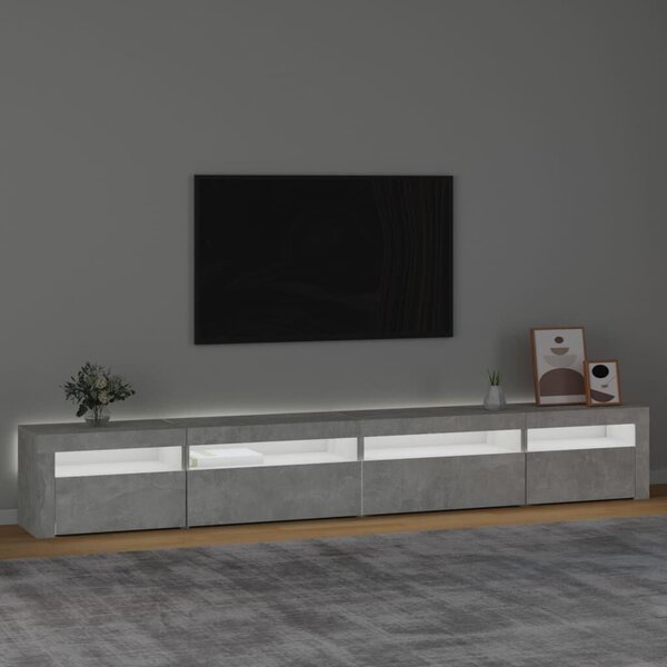 VidaXL LED TV Szekrény - Beton Szürke - 270cm