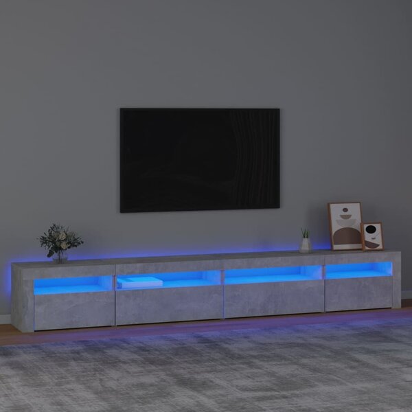 VidaXL LED TV Szekrény - Beton Szürke - 270cm