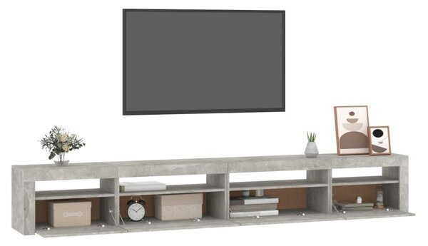 VidaXL LED TV Szekrény - Beton Szürke - 270cm