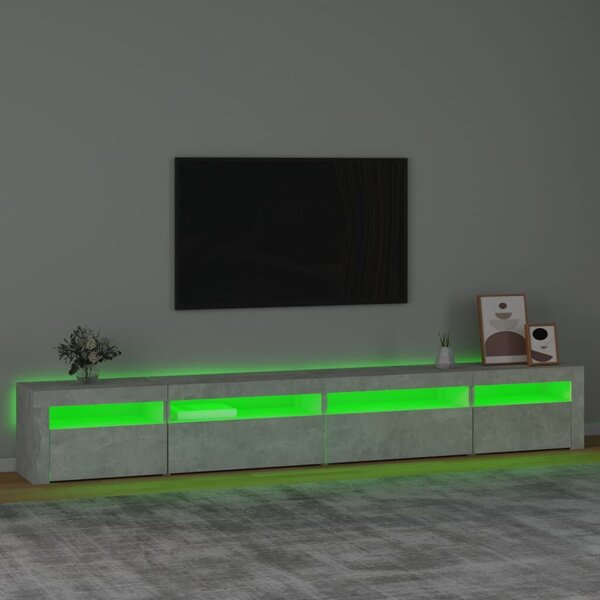 VidaXL LED TV Szekrény - Beton Szürke - 270cm