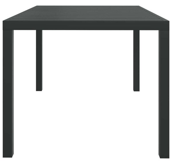 Kerti Asztal - Alumínium WPC - Fekete - 150x90 cm