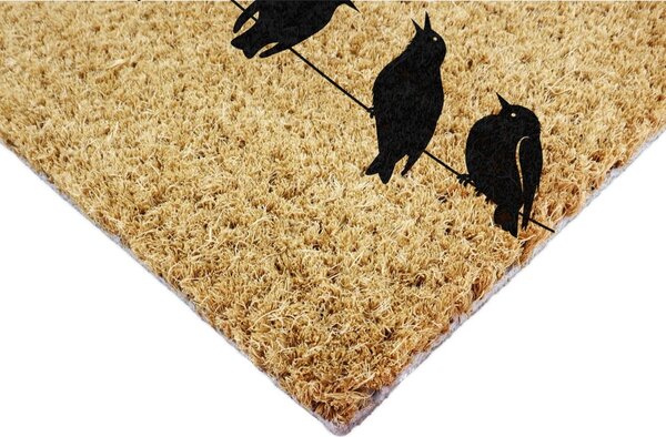 Kókuszrost lábtörlő 40x60 cm Birds On a Wire – Artsy Doormats