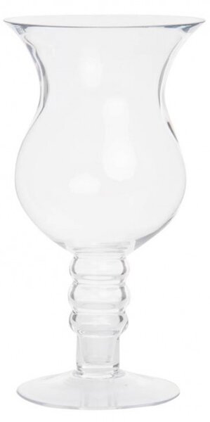 Váza, üveg, 15x29, átlátszó (készletről)