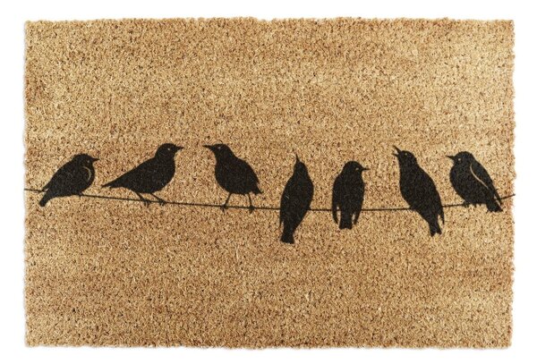 Kókuszrost lábtörlő 40x60 cm Birds On a Wire – Artsy Doormats