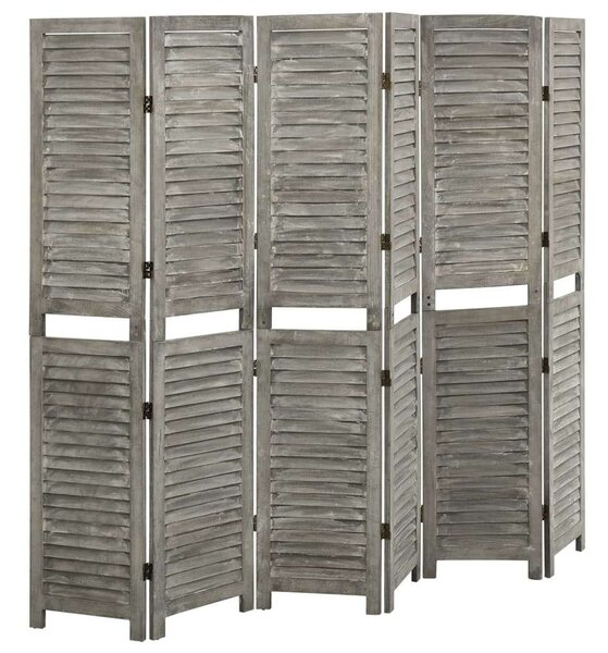 VidaXL Faparaván - 6 Paneles - Szürke - 214x166 cm
