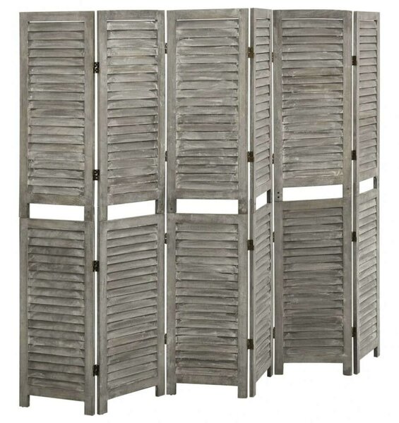 VidaXL Faparaván - 6 Paneles - Szürke - 214x166 cm
