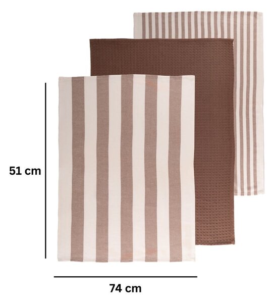 Pamut konyharuha szett 3 db-os 51x74 cm Marra – Tiseco Home Studio