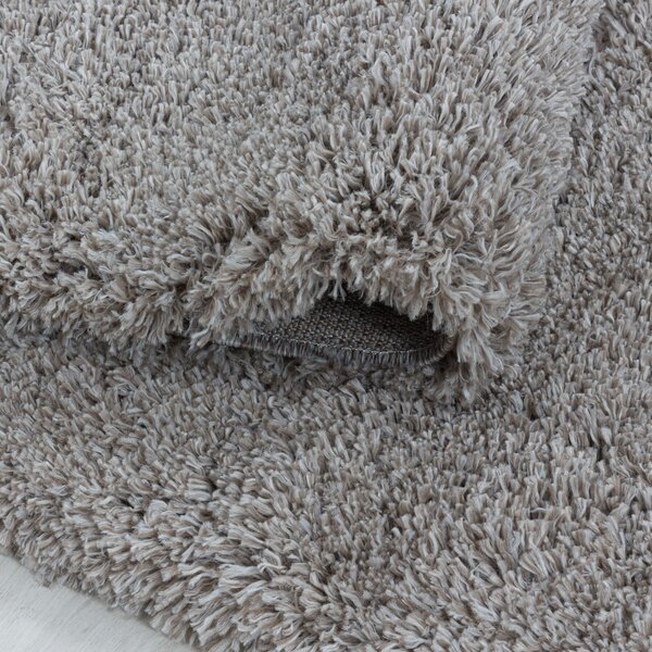 Világosbarna kerek szőnyeg ø 80 cm Fluffy – Ayyildiz Carpets