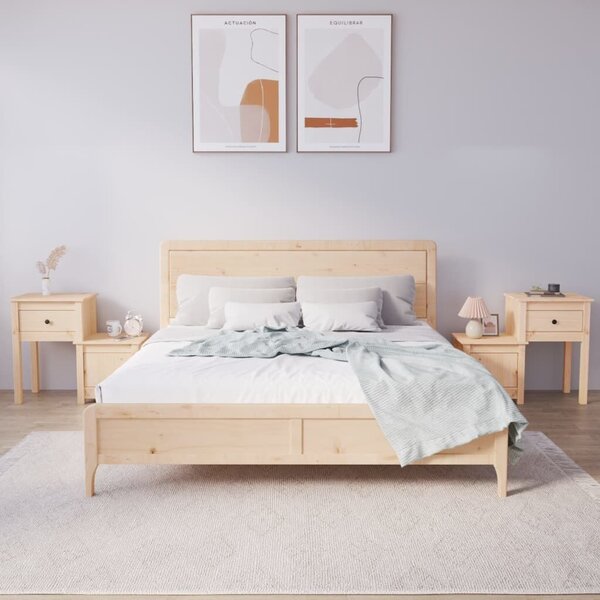 VIDAXL - Tömör Fenyőfa Éjjeliszekrény Szett - 2 db - 79,5x38x65,5 cm