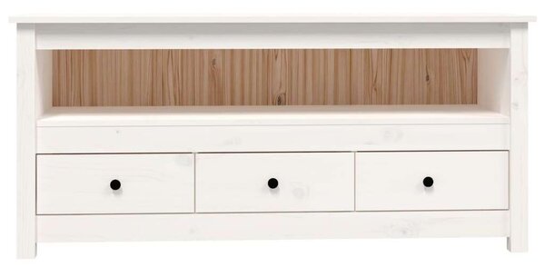 VidaXL Fehér Fenyőfa TV-szekrény - 114x35x52 cm