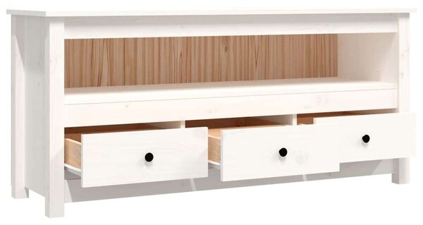 VidaXL Fehér Fenyőfa TV-szekrény - 114x35x52 cm