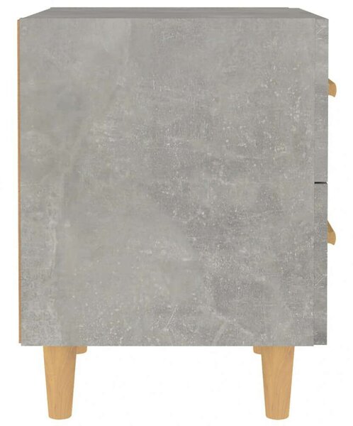 Skandináv Éjjeliszekrény Szett - 2 db - Beton Szürke - 40x35x47,5cm