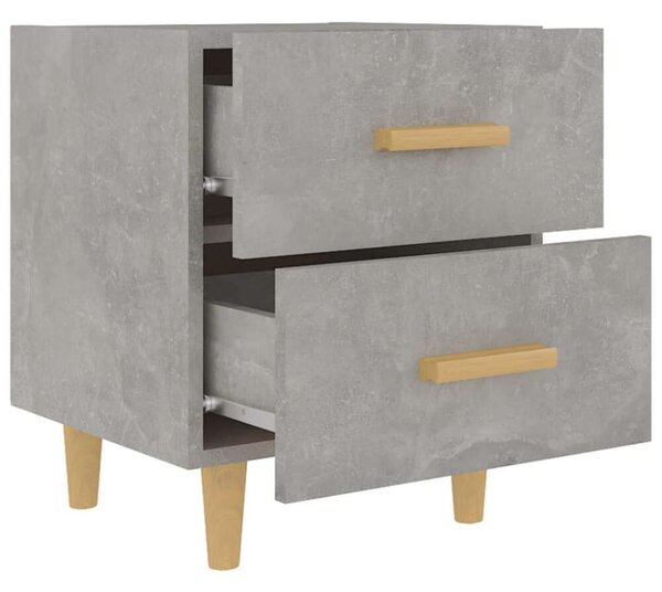 Skandináv Éjjeliszekrény Szett - 2 db - Beton Szürke - 40x35x47,5cm