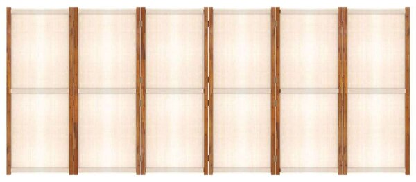 Fehér 6 paneles térelválasztó 420x180 cm