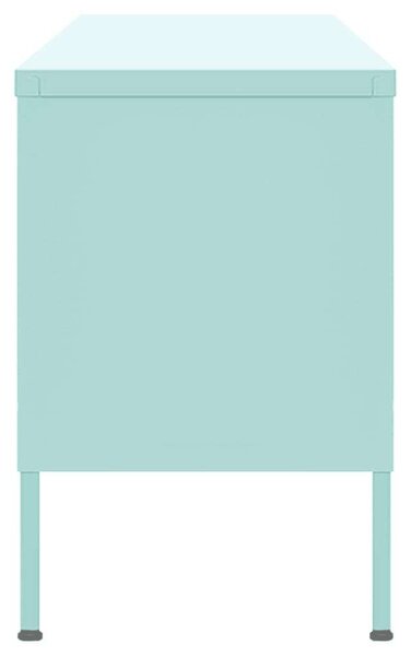 VidaXL TV-szekrény - Acél - Mentaszöld - 105x35x50 cm