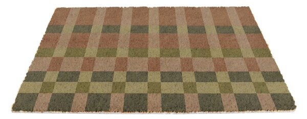Kókuszrost lábtörlő 40x60 cm Pink and Blue Check – Artsy Doormats