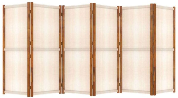 Fehér 6 paneles térelválasztó 420x180 cm