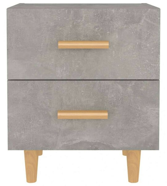 Skandináv Éjjeliszekrény Szett - 2 db - Beton Szürke - 40x35x47,5cm
