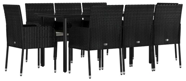 VidaXL Polyrattan Kerti Étkezőgarnitúra - 9 részes