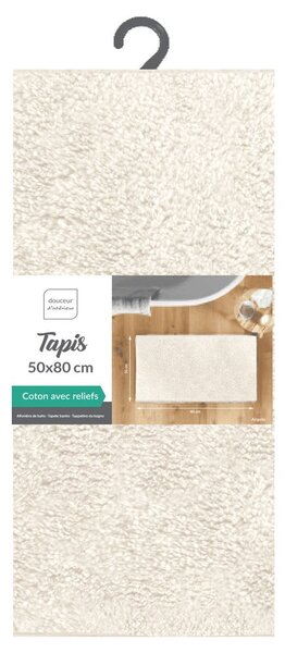 Krémszínű fürdőszobai kilépő 50x80 cm Mael – douceur d'intérieur