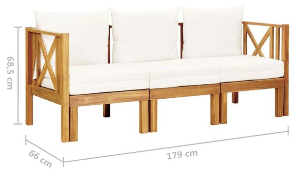 Akácfa Kerti Pad - 3 személyes - 179 cm