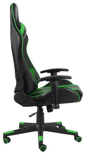 VidaXL Gamer Szék - Zöld-Fekete - PVC - Ergonomikus