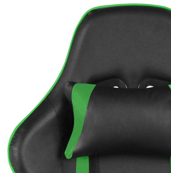 VidaXL Gamer Szék - Zöld-Fekete - PVC - Ergonomikus