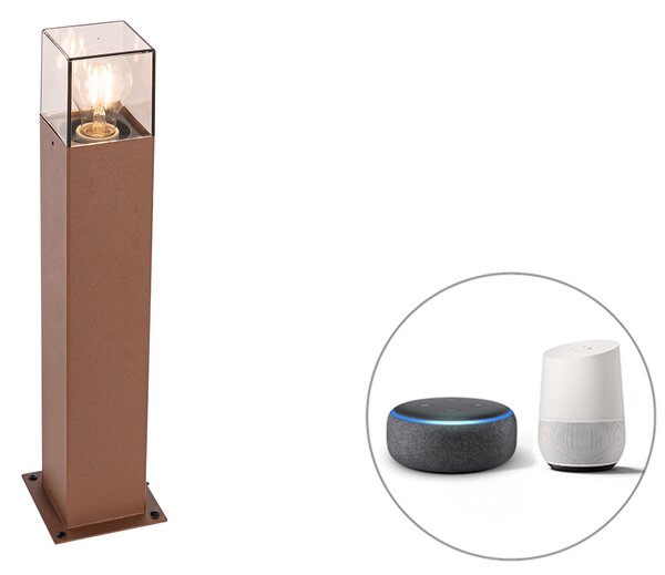 Okos álló kültéri lámpa rozsdabarna 50 cm Wifi-vel P45 - Denmark
