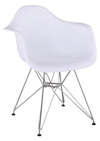 FEMAN 3 NEW szék kivitel : króm lábak , ülőrész fehér műanyag