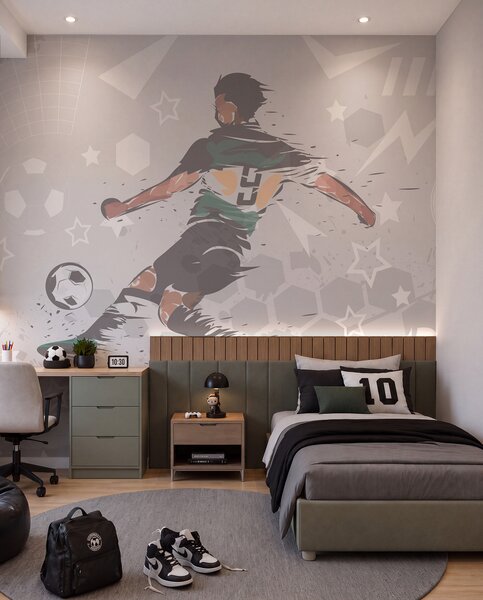 Fotótapéta Labdarúgó, sportoló, Fotótapéta tini szoba, Fotótapéta tini szoba futball, w04763 : Uwalls.hu