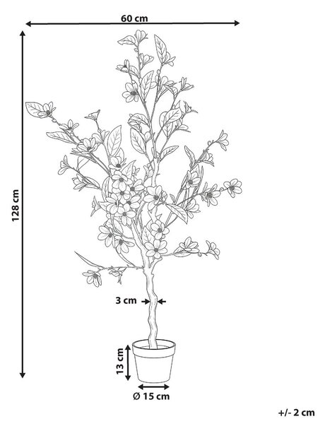 Műnövény MAGNOLIA TREE 128 cm Zöld