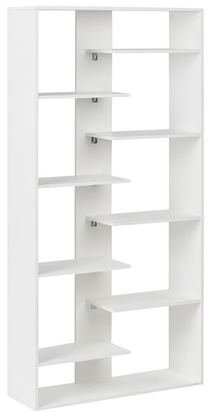 8 szintes könyvespolc FONTAS 180 cm Fehér