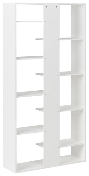 8 szintes könyvespolc FONTAS 180 cm Fehér